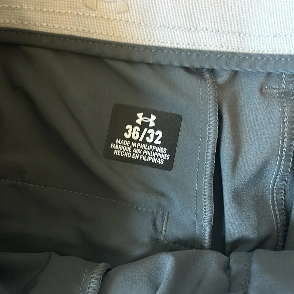 Under Armour Men's Gray Tech Golf Pants 36x32 Style 13777301